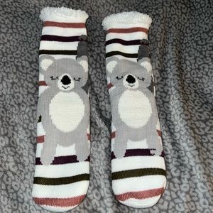 NWOT Koala Fuzzy Grip Slipper Socks - One Size Fits Most